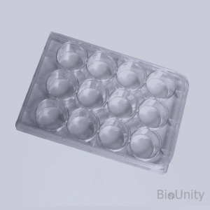 Планшет культуральный 12-луночный, с обработанной поверхностью, для монослойных культур клеток, с крышкой, плоскодонный, стерильный, PS