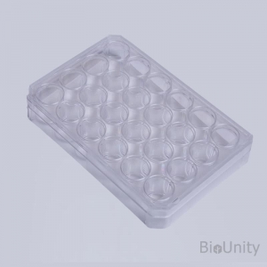 Планшет культуральный 24-луночный, с необработанной поверхностью, для суспензионных культур клеток, с крышкой, плоскодонный, стерильный, PS